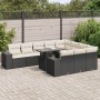 Set de sofás de jardín 11 pzas y cojines ratán sintético negro | Foro24|Onlineshop| Casa, Jardín y Más Foro24.es