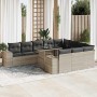 Set de sofás de jardín 11 pzas y cojines ratán sintético gris von , Gartensets - Ref: Foro24-3326873, Preis: 949,54 €, Rabatt: %