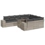 Set de sofás de jardín 11 pzas y cojines ratán sintético gris von , Gartensets - Ref: Foro24-3326873, Preis: 949,54 €, Rabatt: %