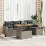 Set de muebles de jardín 6 pzas y cojines ratán sintético gris | Foro24|Onlineshop| Casa, Jardín y Más Foro24.es