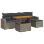 Set de muebles de jardín 6 pzas y cojines ratán sintético gris | Foro24|Onlineshop| Casa, Jardín y Más Foro24.es