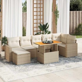 Set de sofás de jardín y cojines 8 piezas ratán sintético beige von , Gartensets - Ref: Foro24-3327068, Preis: 730,80 €, Raba...