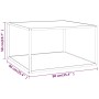 Mesa de centro negra con vidrio de mármol blanco 90x90x50 cm de vidaXL, Mesas de centro - Ref: Foro24-322913, Precio: 81,93 €...