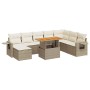 Set de sofás de jardín con cojines 9 pzas ratán sintético beige von , Gartensets - Ref: Foro24-3327187, Preis: 741,10 €, Raba...