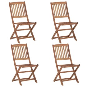 Folding garden chairs, set of 4, made of solid acacia wood. by vidaXL, Garden chairs - Ref: Foro24-313604, Price: 192,51 €, D...