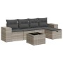 Set de sofás de jardín 6 pzas y cojines ratán sintético gris by , Garden sets - Ref: Foro24-3325678, Price: 443,91 €, Discoun...