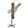 Sombrilla voladiza con poste y luces LED gris taupé 250 cm de vidaXL, Sombrillas - Ref: Foro24-312323, Precio: 177,99 €, Desc...