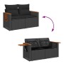 Set de muebles de jardín 5 pzas y cojines ratán sintético negro | Foro24|Onlineshop| Casa, Jardín y Más Foro24.es