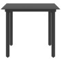 Mesa de comedor de jardín acero y vidrio negro 80x80x74 cm de vidaXL, Mesas de jardín - Ref: Foro24-313109, Precio: 92,13 €, ...