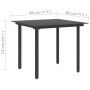 Mesa de comedor de jardín acero y vidrio negro 80x80x74 cm de vidaXL, Mesas de jardín - Ref: Foro24-313109, Precio: 92,13 €, ...