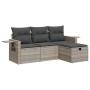 Set de sofás de jardín 4 pzas y cojines ratán sintético gris von , Gartensets - Ref: Foro24-3325458, Preis: 302,69 €, Rabatt: %