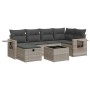 Set de sofás de jardín 7 pzas con cojines ratán PE gris claro by , Garden sets - Ref: Foro24-3325498, Price: 516,27 €, Discou...