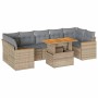 Set sofás jardín y cojines 7 pzas ratán sintético acacia beige | Foro24|Onlineshop| Casa, Jardín y Más Foro24.es