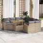 Set sofás jardín y cojines 9 pzas ratán sintético acacia beige von , Gartensets - Ref: Foro24-3327468, Preis: 709,65 €, Rabat...