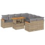 Set sofás jardín y cojines 9 pzas ratán sintético acacia beige von , Gartensets - Ref: Foro24-3327468, Preis: 709,65 €, Rabat...