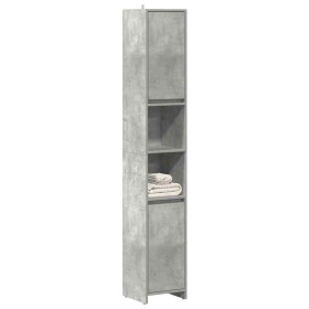 Armario baño madera contrachapada gris hormigón 30x30x183,5 cm de , Muebles de baño - Ref: Foro24-856063, Precio: 71,97 €, De...