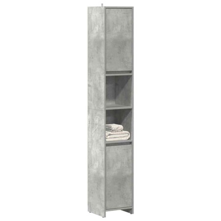 Armario baño madera contrachapada gris hormigón 30x30x183,5 cm von , Badezimmermöbel - Ref: Foro24-856063, Preis: 71,97 €, Ra...