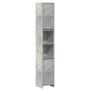 Armario baño madera contrachapada gris hormigón 30x30x183,5 cm by , Bathroom furniture - Ref: Foro24-856063, Price: 71,97 €, ...