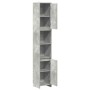 Armario baño madera contrachapada gris hormigón 30x30x183,5 cm by , Bathroom furniture - Ref: Foro24-856063, Price: 71,97 €, ...