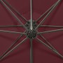 Cantilever parasol with pole and burgundy LED lights 300 cm by vidaXL, Umbrellas - Ref: Foro24-312342, Price: 102,69 €, Disco...