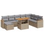 Set sofás jardín y cojines 9 pzas ratán sintético acacia beige | Foro24|Onlineshop| Casa, Jardín y Más Foro24.es