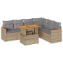 Set sofás jardín y cojines 7 pzas ratán sintético acacia beige | Foro24|Onlineshop| Casa, Jardín y Más Foro24.es