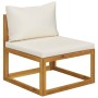 Garden furniture 9 pcs cream cushions solid acacia wood by vidaXL, Garden sets - Ref: Foro24-3057642, Price: 957,26 €, Discou...