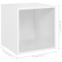 Muebles para TV 4 uds madera contrachapada blanco 37x35x37 cm de vidaXL, Muebles TV - Ref: Foro24-805500, Precio: 60,26 €, De...