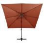 Cantilever parasol with double terracotta roof 300x300 cm by vidaXL, Umbrellas - Ref: Foro24-312382, Price: 265,24 €, Discoun...