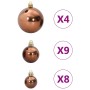 Bolas de Navidad 98 unidades marrón Ø3/4/6 cm by , Festive decorations - Ref: Foro24-4100014, Price: 24,42 €, Discount: %