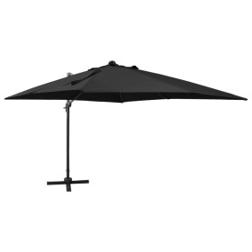 Cantilever umbrella with pole and black LED lights 300 cm by vidaXL, Umbrellas - Ref: Foro24-312348, Price: 292,72 €, Discoun...