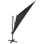 Cantilever umbrella with pole and black LED lights 300 cm by vidaXL, Umbrellas - Ref: Foro24-312348, Price: 292,49 €, Discoun...