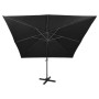 Cantilever umbrella with pole and black LED lights 300 cm by vidaXL, Umbrellas - Ref: Foro24-312348, Price: 292,49 €, Discoun...