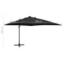 Cantilever umbrella with pole and black LED lights 300 cm by vidaXL, Umbrellas - Ref: Foro24-312348, Price: 292,49 €, Discoun...