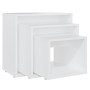 Mesas apilables 3 piezas madera contrachapada blanco by , Side tables - Ref: Foro24-808576, Price: 55,74 €, Discount: %