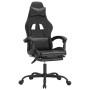 Drehbarer Gaming-Stuhl mit Fußstütze aus schwarzem Kunstleder von , Gaming-Stühle - Ref: Foro24-349563, Preis: 126,93 €, Raba...