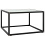 Mesa de centro negra con vidrio de mármol blanco 60x60x35 cm de vidaXL, Mesas de centro - Ref: Foro24-322873, Precio: 60,14 €...