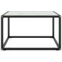 Mesa de centro negra con vidrio de mármol blanco 60x60x35 cm de vidaXL, Mesas de centro - Ref: Foro24-322873, Precio: 60,14 €...