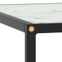 Mesa de centro negra con vidrio de mármol blanco 60x60x35 cm de vidaXL, Mesas de centro - Ref: Foro24-322873, Precio: 60,14 €...