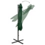 Cantilever parasol with pole and green LED lights 300 cm by vidaXL, Umbrellas - Ref: Foro24-312329, Price: 185,18 €, Discount: %