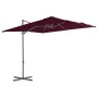 Cantilever umbrella with a steel post in burgundy red, 250x250 cm. by vidaXL, Umbrellas - Ref: Foro24-312308, Price: 94,74 €,...