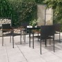 Juego de comedor para jardín 5 piezas negro by , Garden sets - Ref: Foro24-3099420, Price: 287,65 €, Discount: %