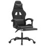 Gaming chair with footrest synthetic leather black by , Gaming chairs - Ref: Foro24-3143862, Price: 126,93 €, Discount: %