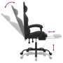 Silla gaming con reposapiés cuero sintético negro de , Sillones para videojuegos - Ref: Foro24-3143862, Precio: 126,93 €, Des...