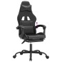 Gaming chair with footrest synthetic leather black by , Gaming chairs - Ref: Foro24-3143862, Price: 126,93 €, Discount: %