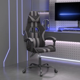 Gaming chair synthetic leather black and gray