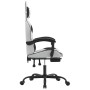 Silla gaming con reposapiés cuero sintético blanco negro von , Gaming-Stühle - Ref: Foro24-3143888, Preis: 127,88 €, Rabatt: %