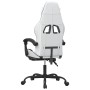 Silla gaming con reposapiés cuero sintético blanco negro von , Gaming-Stühle - Ref: Foro24-3143888, Preis: 127,88 €, Rabatt: %