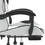 Silla gaming con reposapiés cuero sintético blanco negro by , Gaming chairs - Ref: Foro24-3143888, Price: 127,88 €, Discount: %