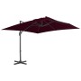 Cantilever parasol with burgundy red aluminum pole 300x300cm by vidaXL, Umbrellas - Ref: Foro24-312314, Price: 126,48 €, Disc...